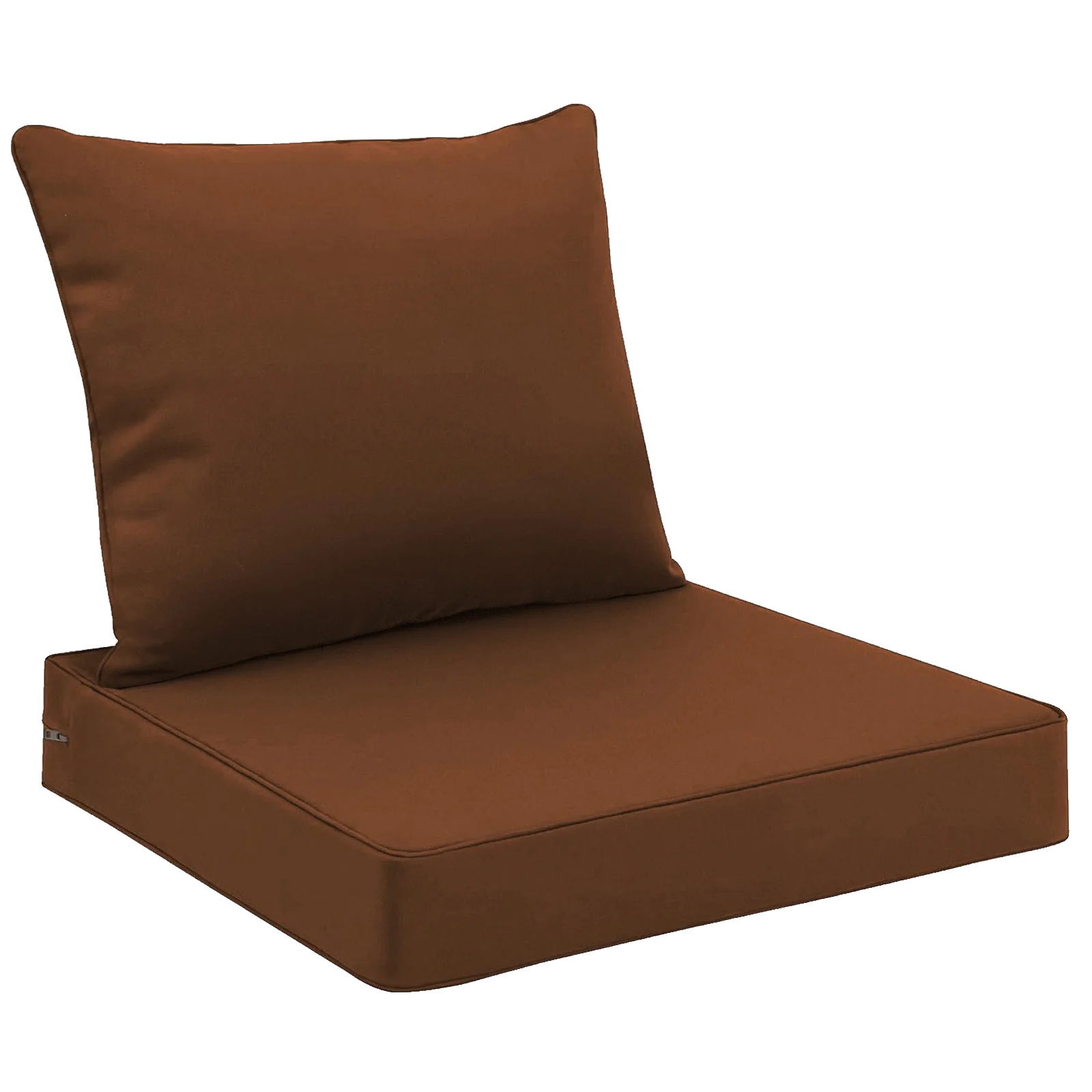 Kissen Set, Wasserdichtes Gewebe, Hochresilienter Schaum, Kaffee, 56x56x10cm-22x22x4in