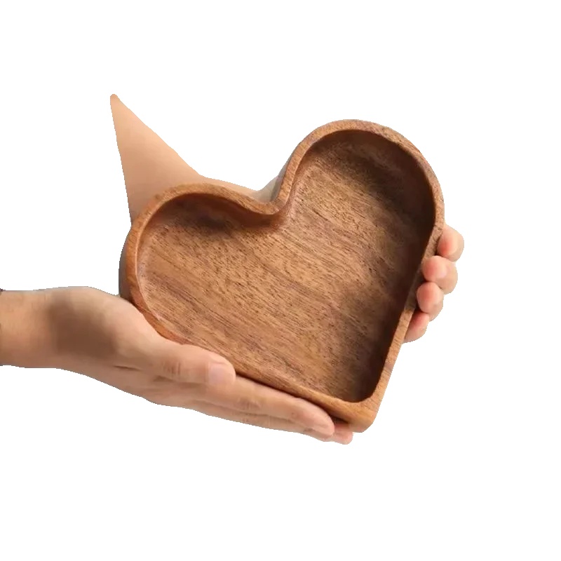 Dessert Aufbewahrungsbox, Herzform, Robuste Holzbauweise, 1 Stück