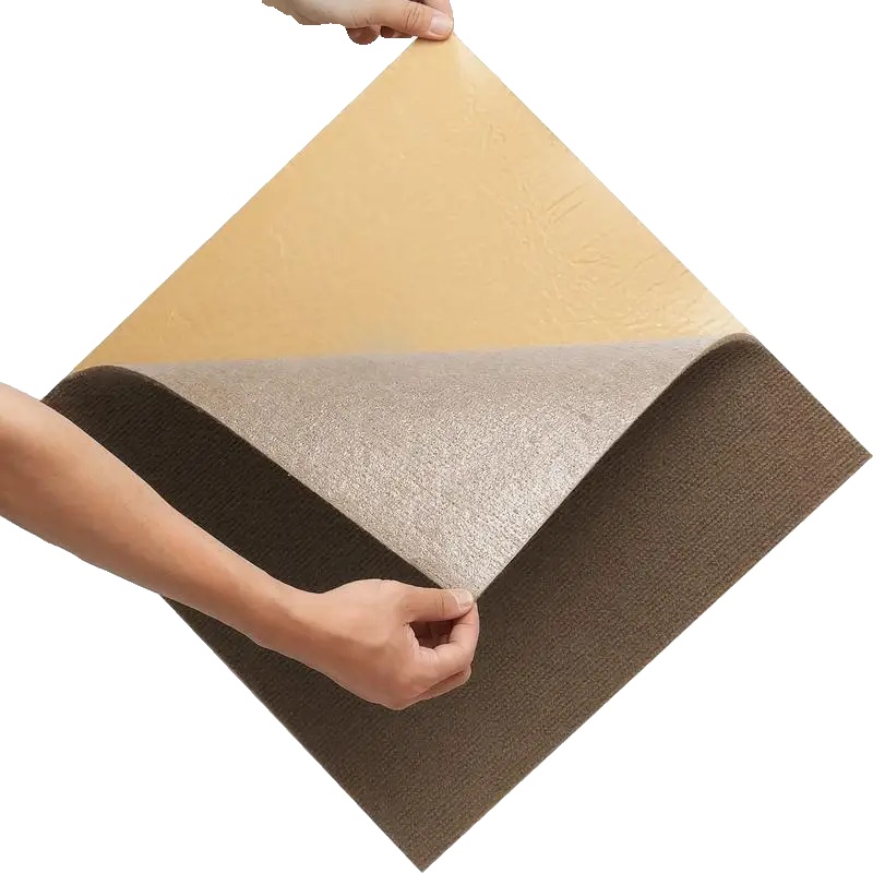 Teppichfliesen, Selbstklebend, Weich Gepolstert, Braun