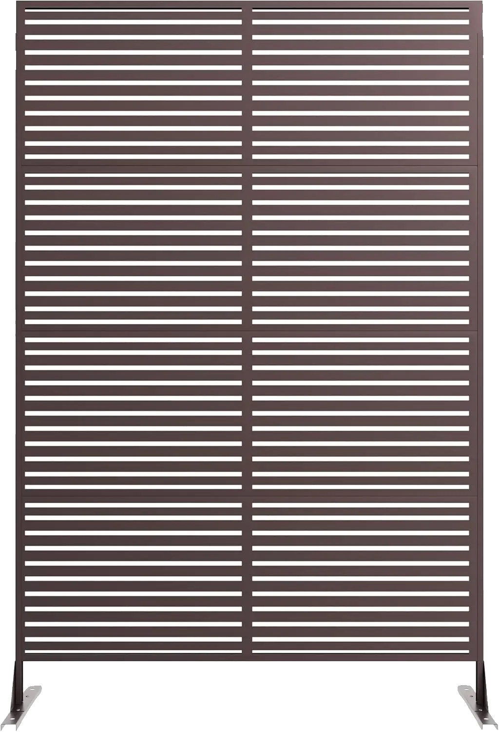Privatsphäre-schutz, Geometrisches Lasergeschnittenes Design, Wetterfeste Konstruktion, Braun-langer Streifen