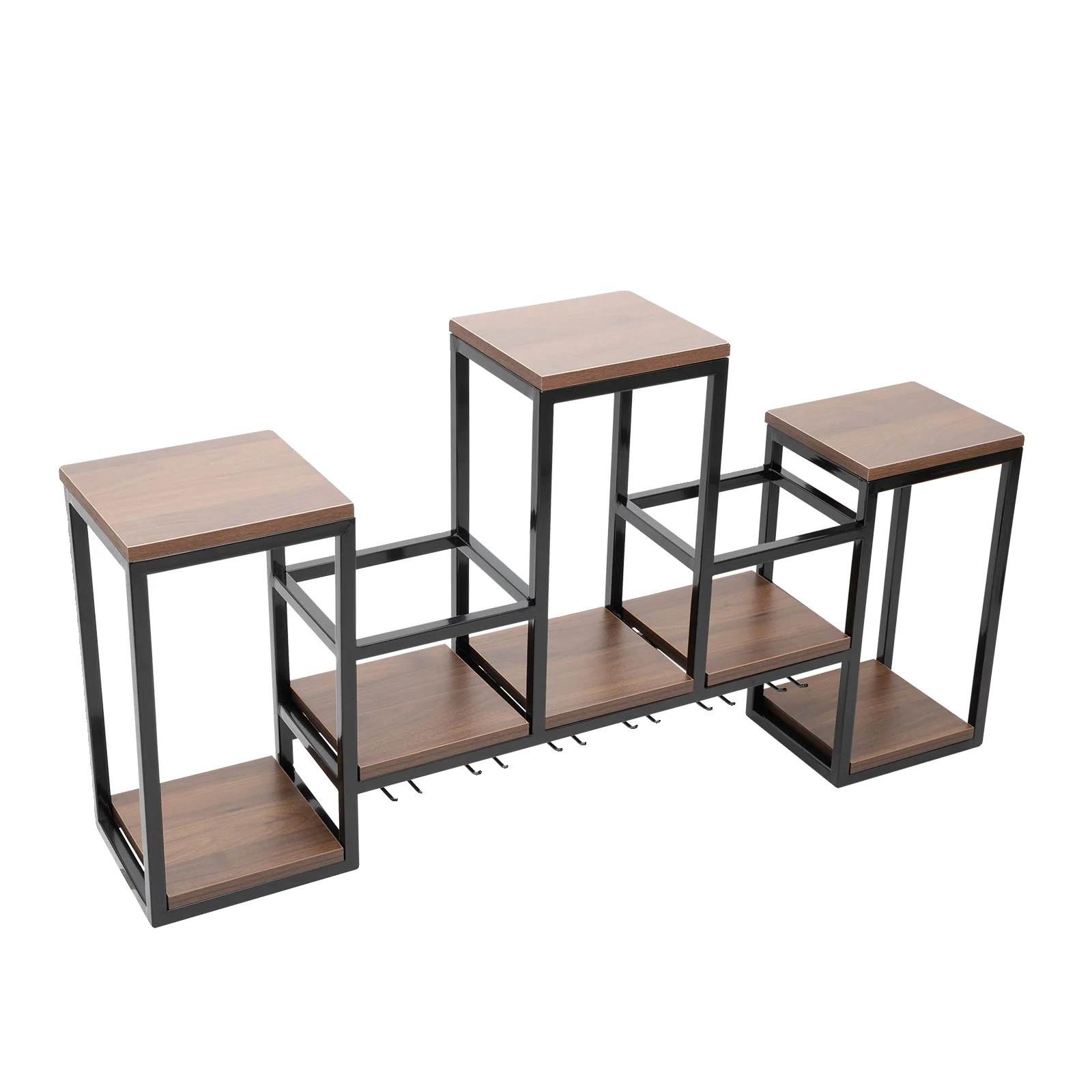 Weinflaschenhalter, Multifunktionale Aufbewahrung, Elegantes Design, Braun