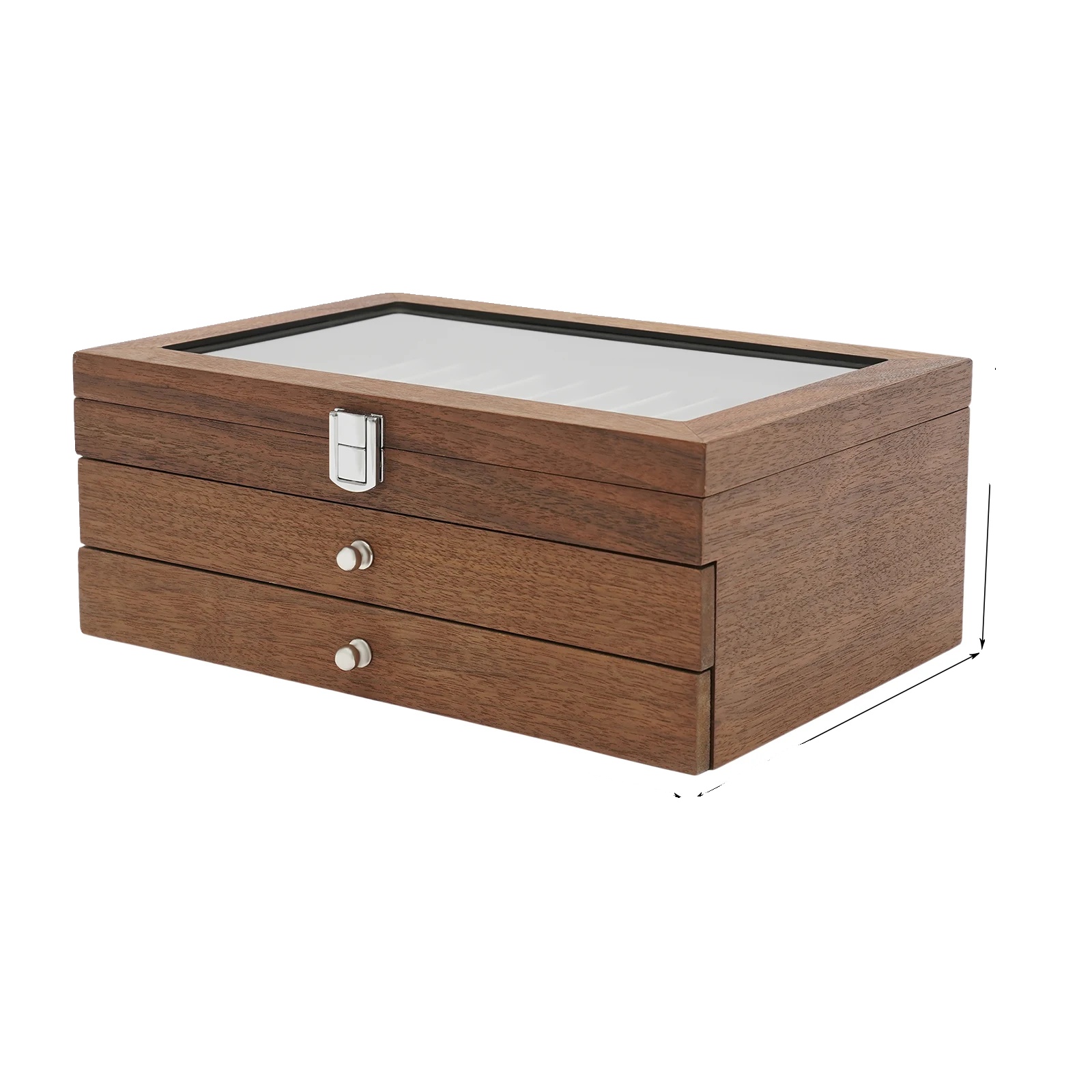 Stiftanzeige-box, 3 Ebenen, 34 Fächer, Braun