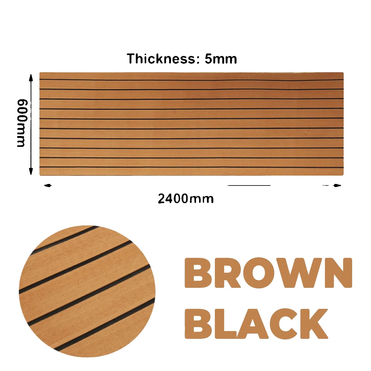 Marine-bodenbelag, Eva-schaummaterial, Rutschfeste Oberfläche, Braun