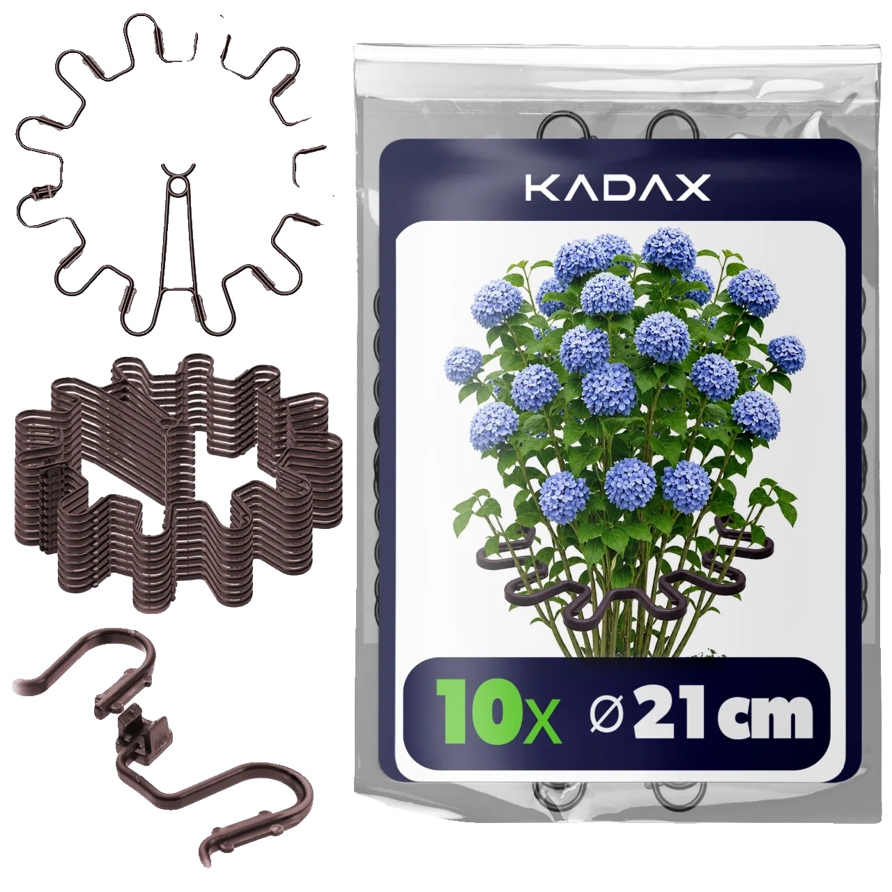Pflanzenhalter, Kunststoffmaterial, 21 Cm Höhe, Geeignet Für Verschiedene Pflanzenarten, 10 Stück Pro Packung, Braune Farbe
