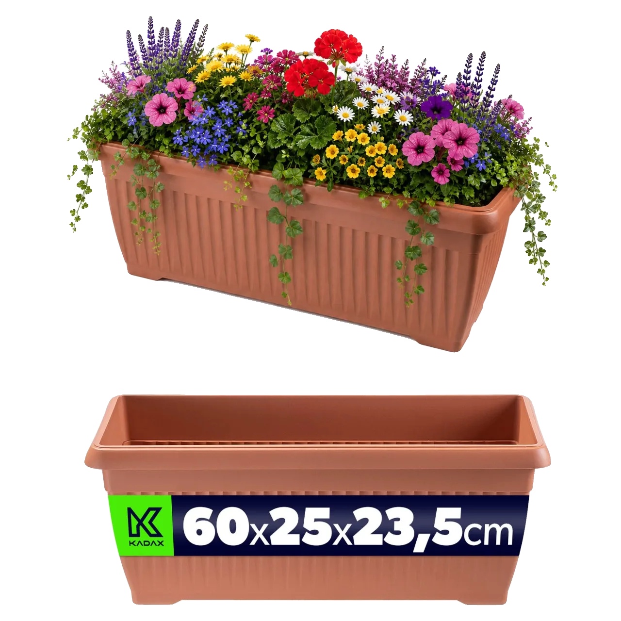 Blumentopf, Langlebiges Material, Stilvolles Design, Braun
