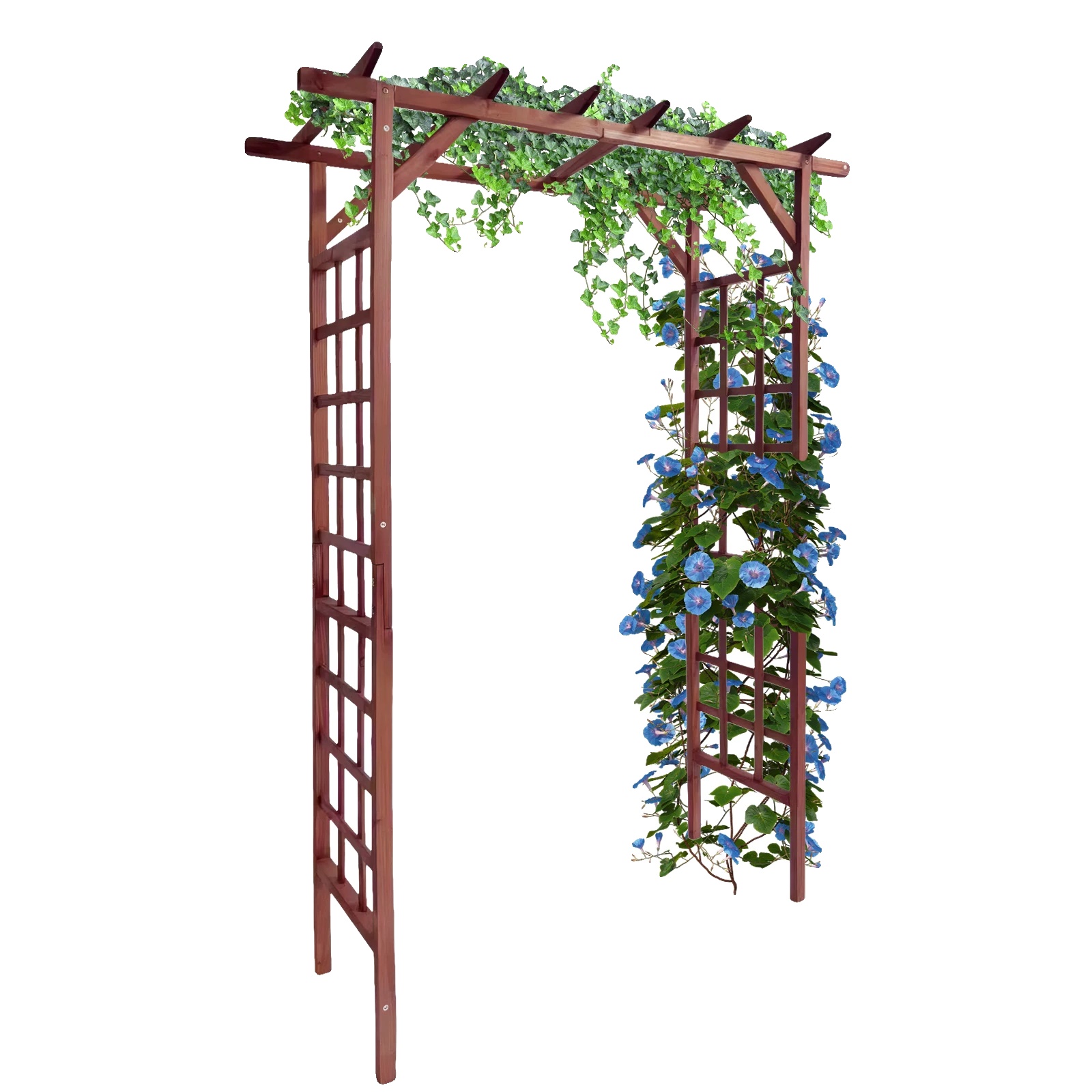 Gartenlaube, Massiv-fichtenholz, Vielseitige Nutzung Im Freien, Flacher Teak