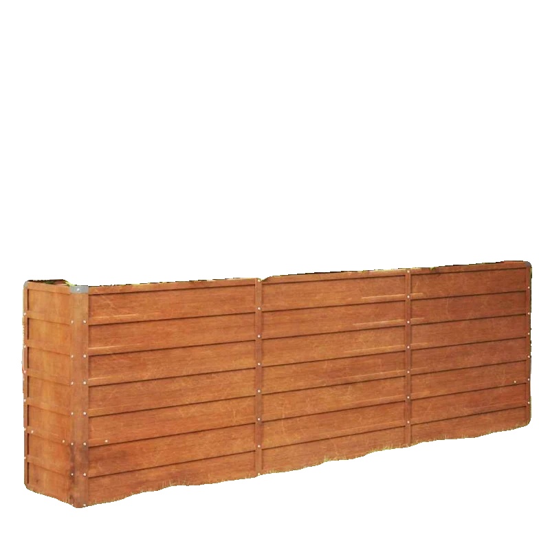 Hochbeet, Cortenstahl, 240 Cm Länge, 40 Cm Breite, 77 Cm Höhe, Rustikales Design