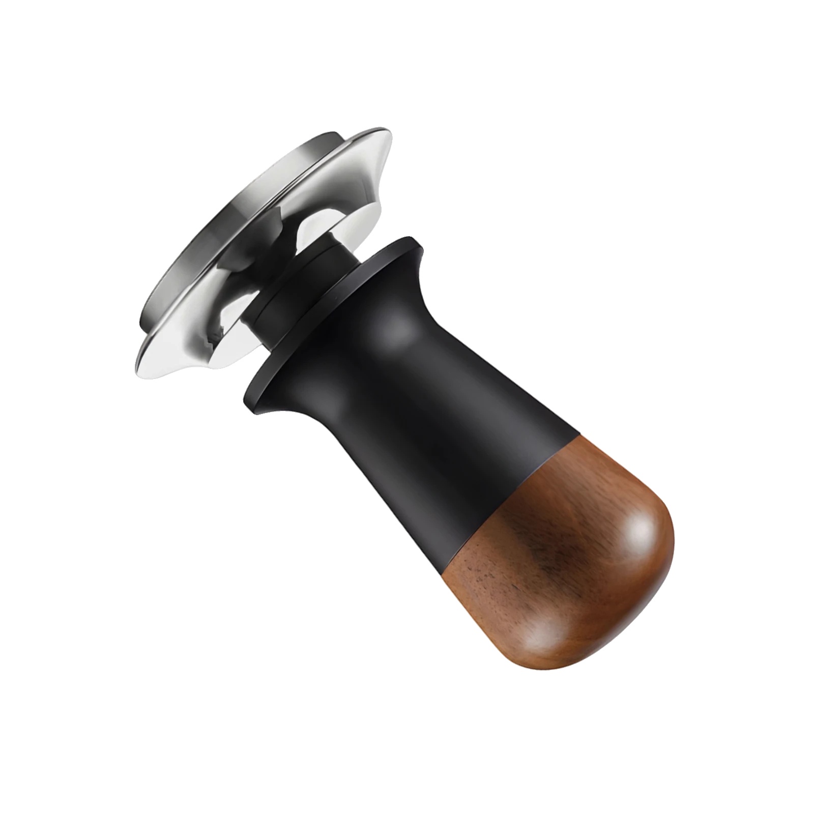 Kaffee Tamper, Ergonomisches Design, Dual-feder Mechanismus, Walnussfarbe