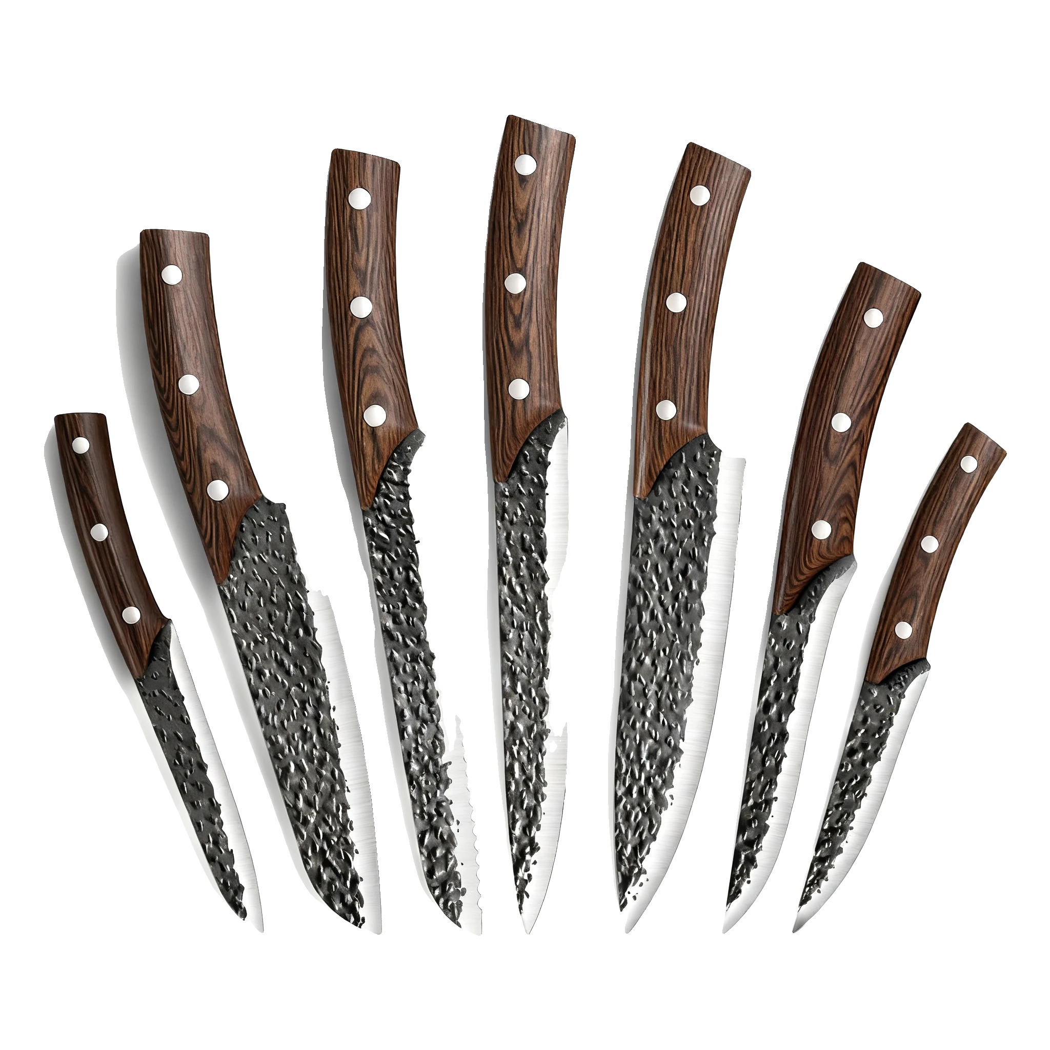Fleischermesser Set, Volltang-design, Umweltfreundliche Materialien, 7pcs