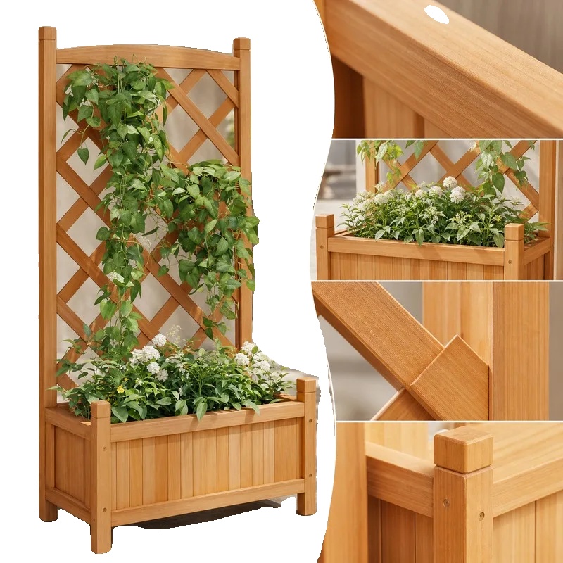 Hochbeet, Massiv-fichtenholz, 48 X 24 X 36 Zoll, Geeignet Für Gemüse Und Blumen, Erhöhtes Design Für Entwässerung, Ungiftige Holzbehandlung