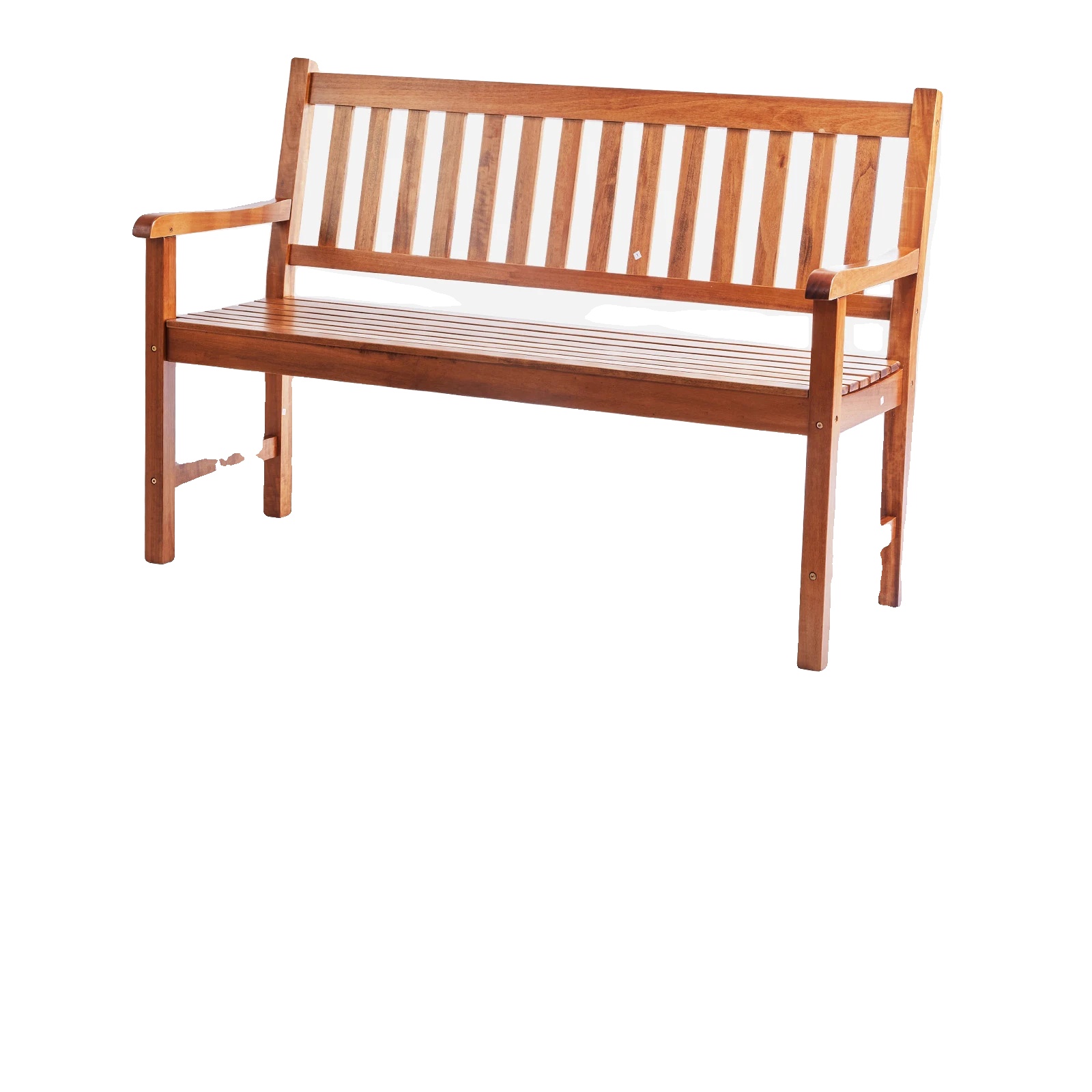 Gartenbank, Robuster Metallrahmen, Elegantes Blumenmuster, Holz 50 Zoll