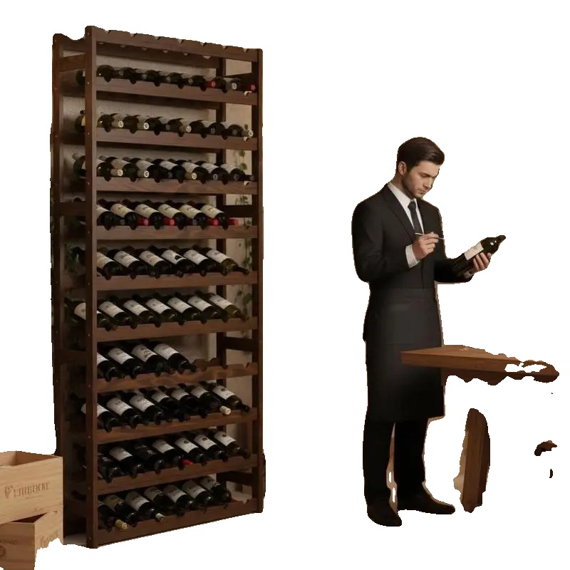 Weinregal, Massivholz Kiefer, Fassungsvermögen Für 77 Flaschen, Braun