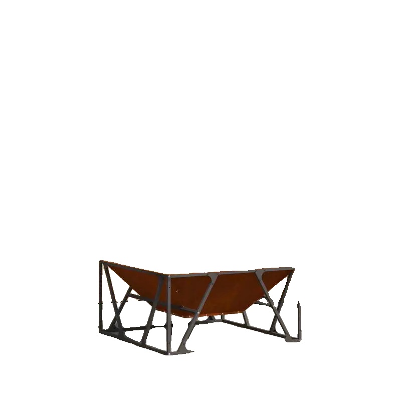 Feuerstelle, Stahlkonstruktion, Tragbares Design, Marron