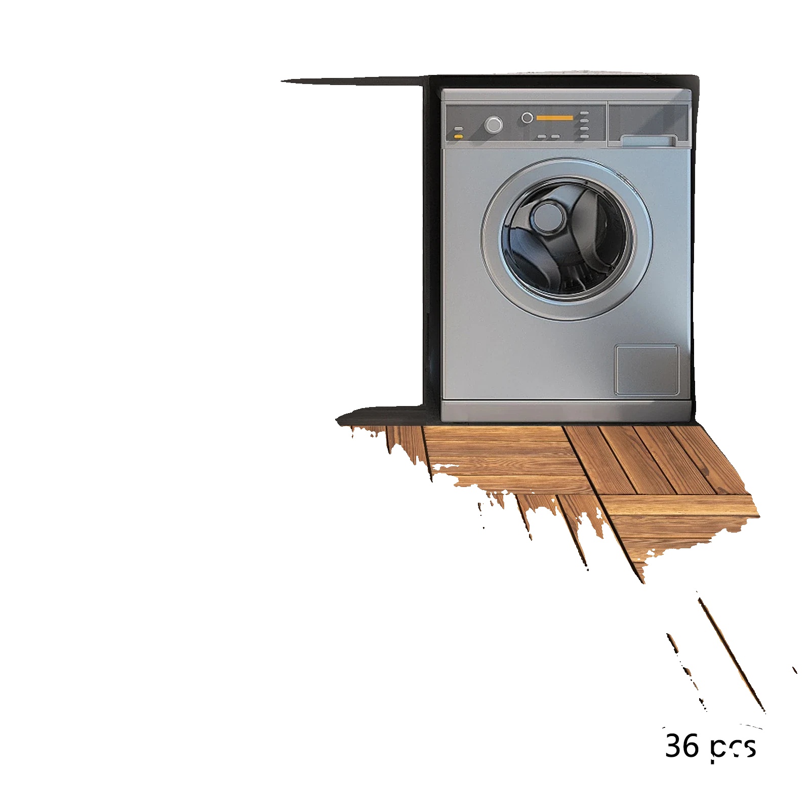 Akazienholz Terrassendielen, 30cm X 30cm, 3.000 Kg Tragfähigkeit, 8,66mm Dicke, Pe-rücken