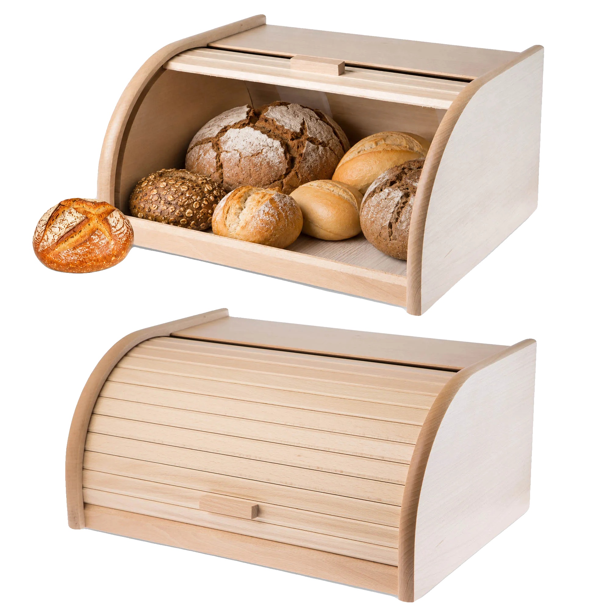 Holzbrotkasten, Vielseitige Aufbewahrung, Stilvolles Design, Braun