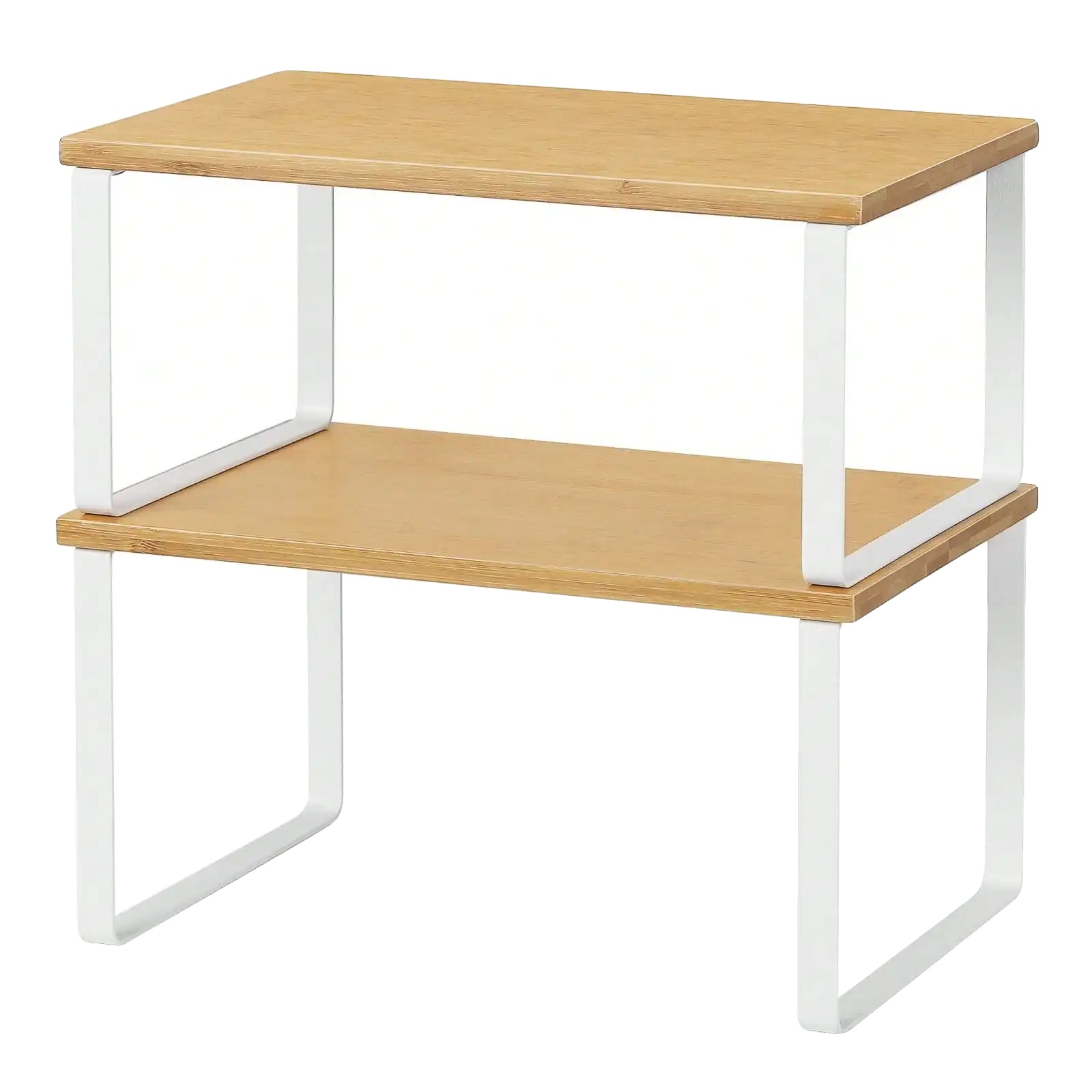 Gewürzregal, Erweiterbares Design, Stapelbarer Organizer, Braun, 2-stufig