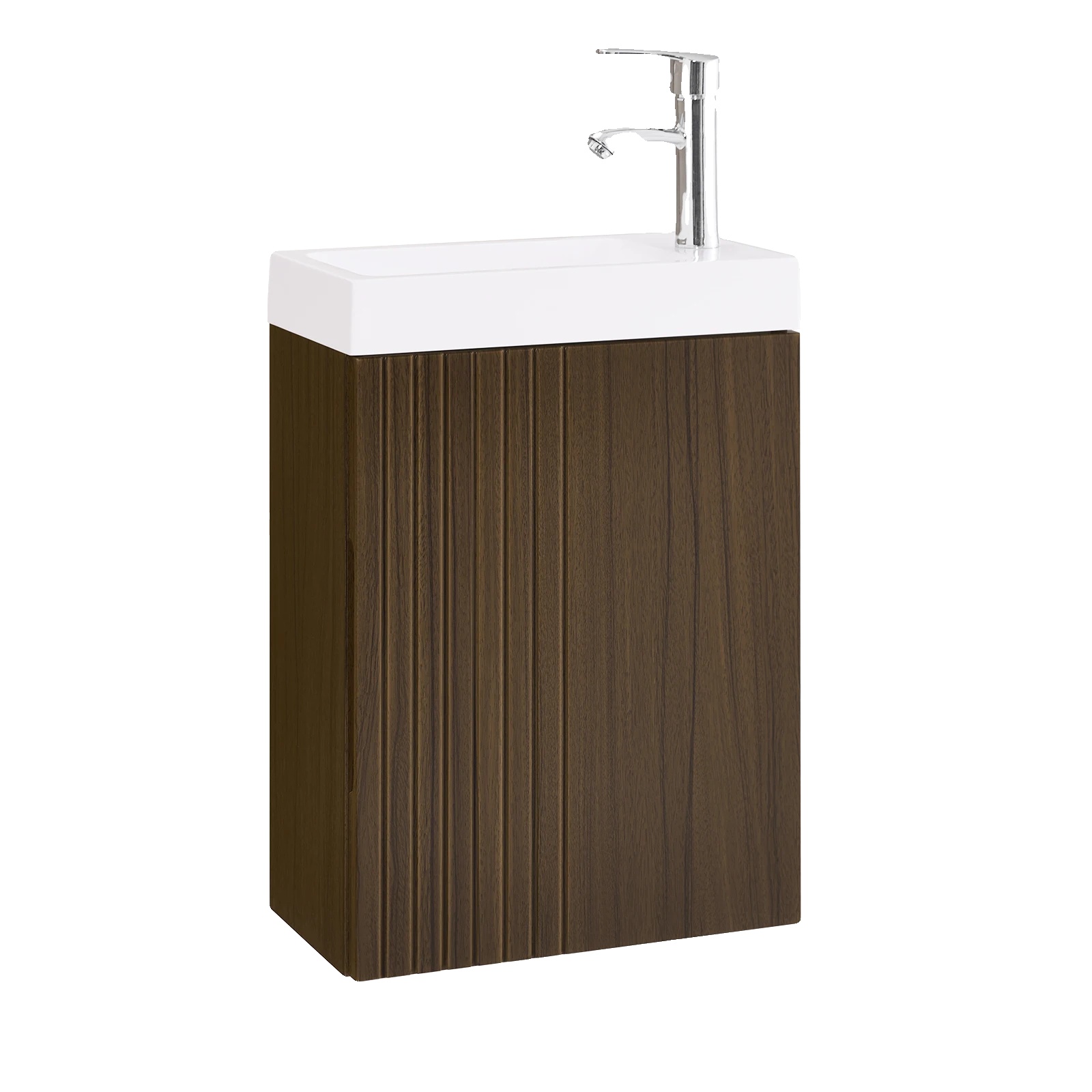 Waschtischschrank, Platzsparendes Design, Langlebige Materialien, Braun