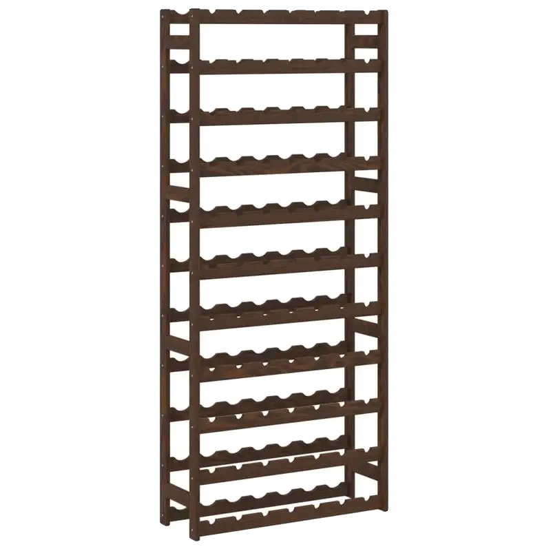Flaschenregal, Massivholz Kiefer, Modernes Design, Dunkelkhaki