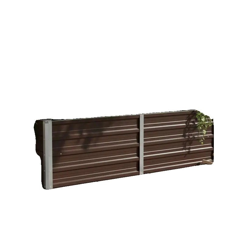 Hochbeet, Verzinkter Stahl, Modernes Design, Braun