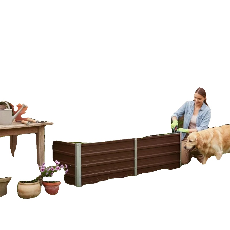 Hochbeet, Verzinkter Stahl, 160 X 40 X 45 Cm, Offenes Bodendesign, Einfache Montage, Vielseitige Verwendung