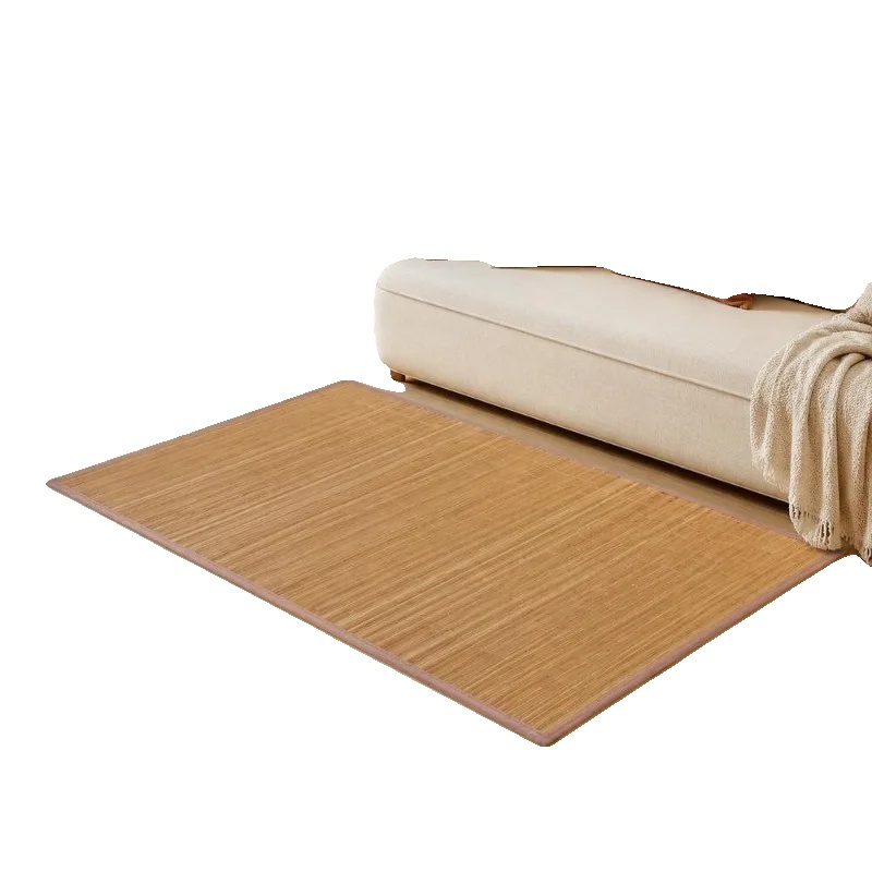 Bambusteppich, Rutschfeste Unterlage, Minimalistisches Design, Braun