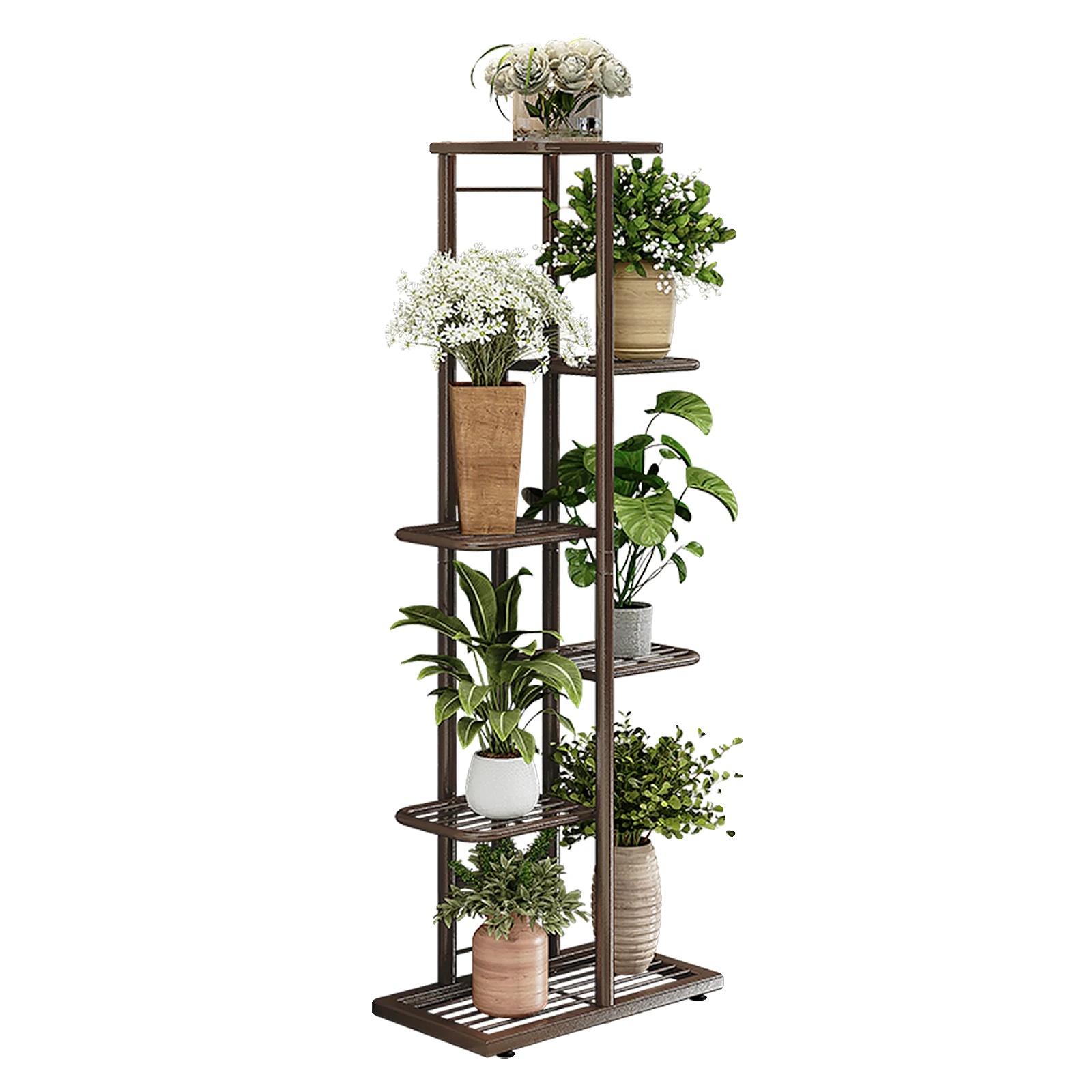 Pflanzenständer, Mehrstufiges Design, Robuste Metallkonstruktion, 6-tier Eisen