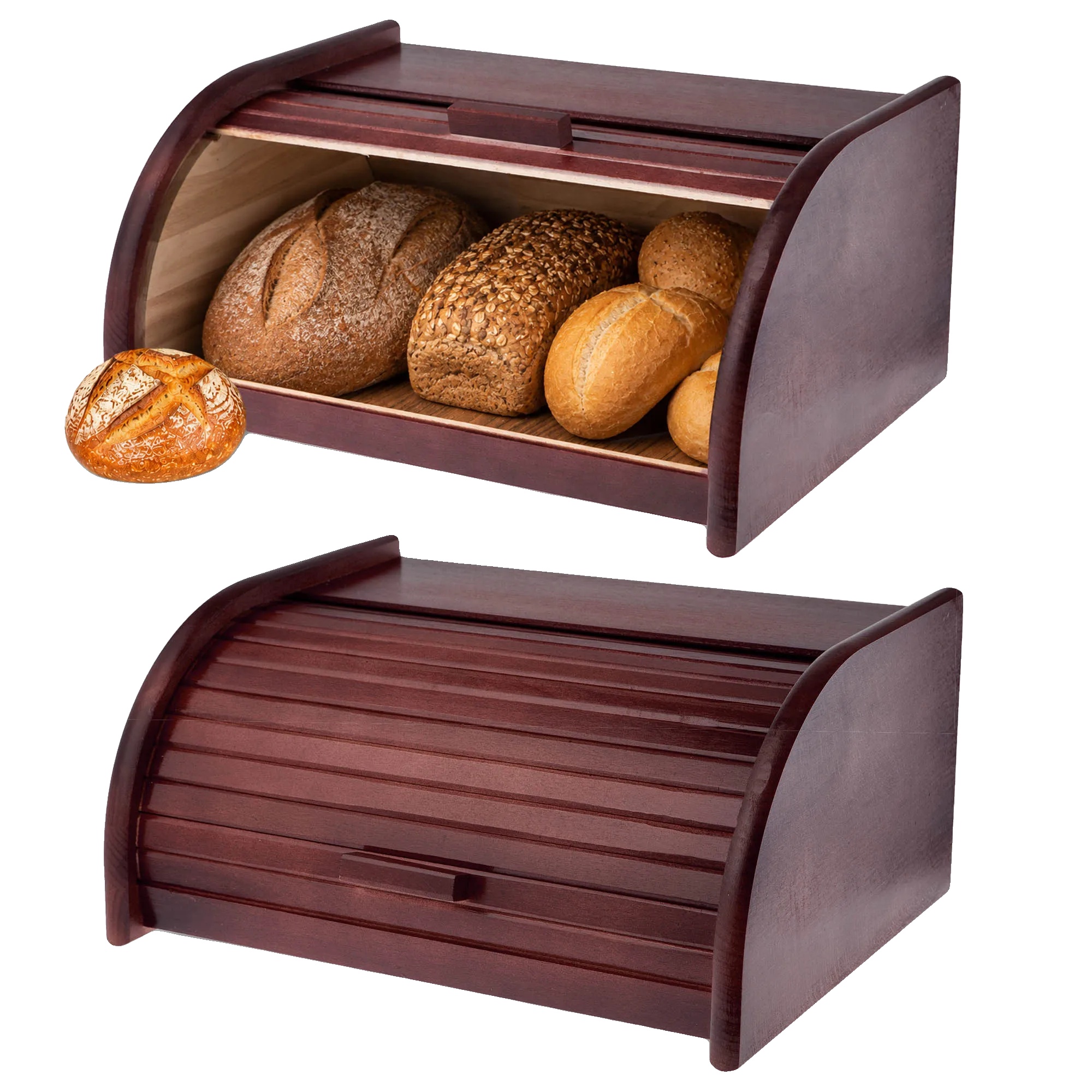 Brotkasten, Hochwertiges Holz, Umweltfreundliches Design, Braun