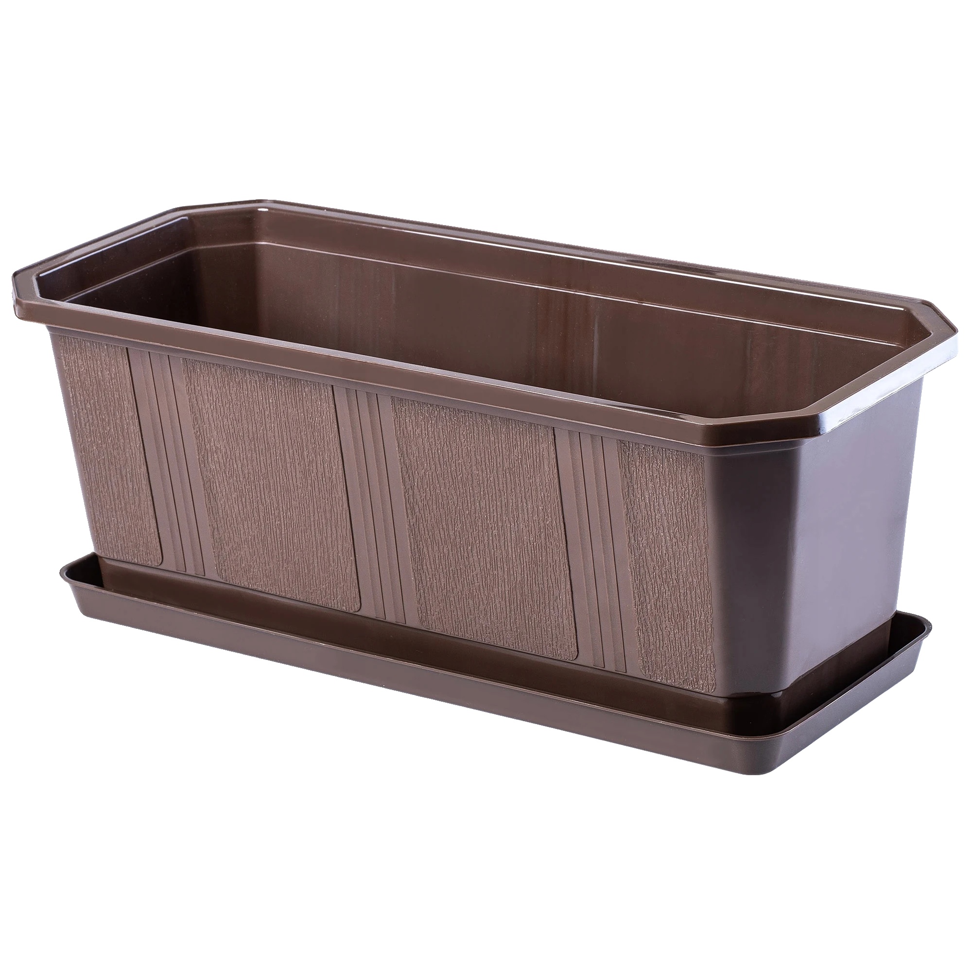 Blumentopf, Elegantes Design, Wetterfeste Konstruktion, Braun