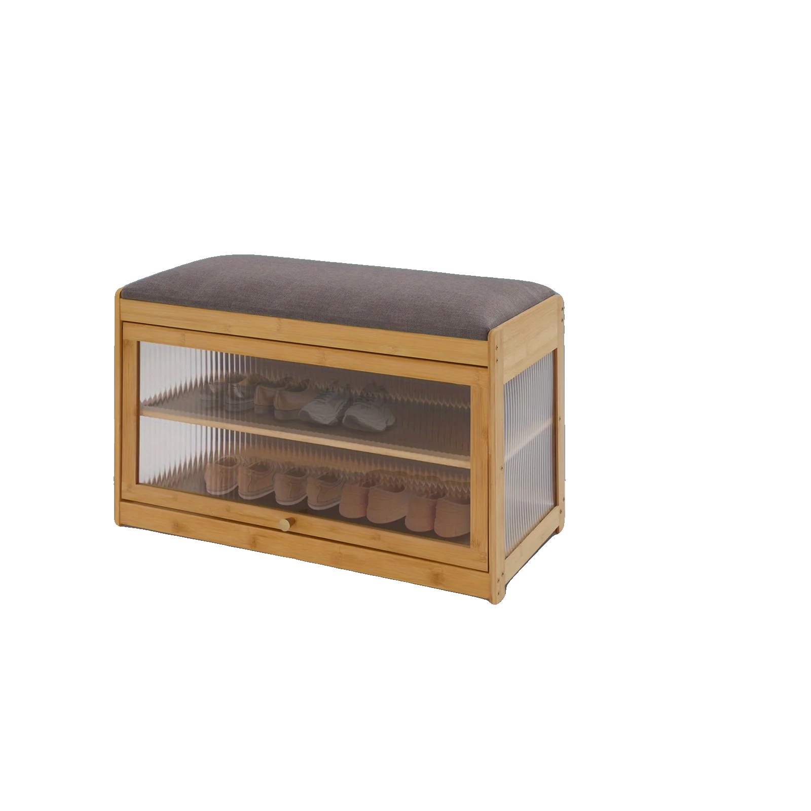 Schuhregal, 2-stufig, Bambusmaterial, Abmessungen 80 Cm X 30 Cm X 45 Cm, Tragfähigkeit 70 Kg, Montagemethode