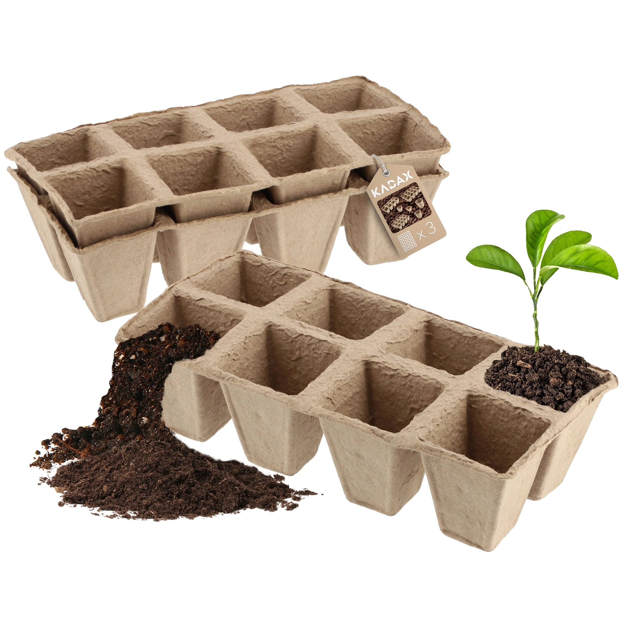 Torf-töpfe, 3 Cm Durchmesser, 8 Cm Höhe, Geeignet Für Die Direktsaat, 100% Biologisch Abbaubar, 8 Stück
