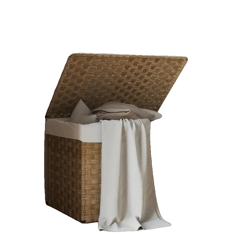 Wäschekorb, Modernes Design, Umweltfreundliches Material, Braun