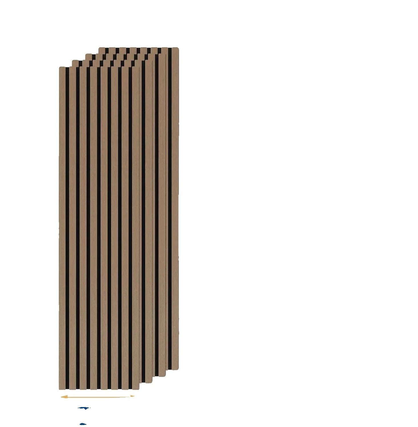 Akustikpaneele, 3d-rillen-design, Einfache Installation, 120x30cm - 4stk