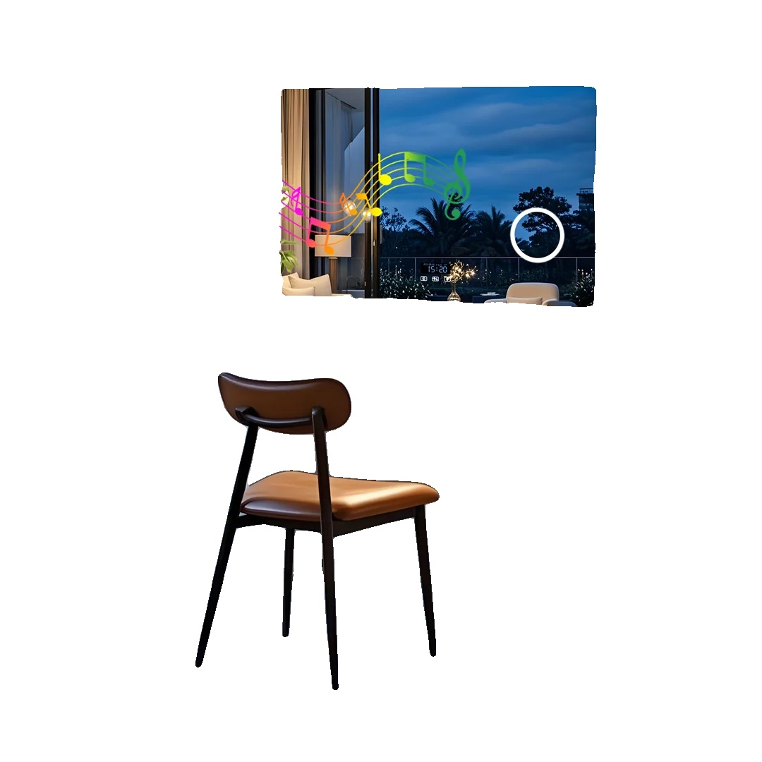 Badezimmerspiegel, Bluetooth-lautsprecher, Anti-beschlag-funktion, 100x70cm(40x28inch)