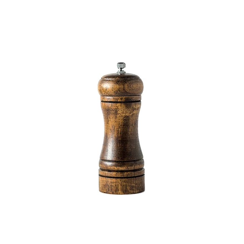 Salz- Und Pfeffermühlen, Vintage Holzdesign, Einstellbares Mahlen, 5 Zoll