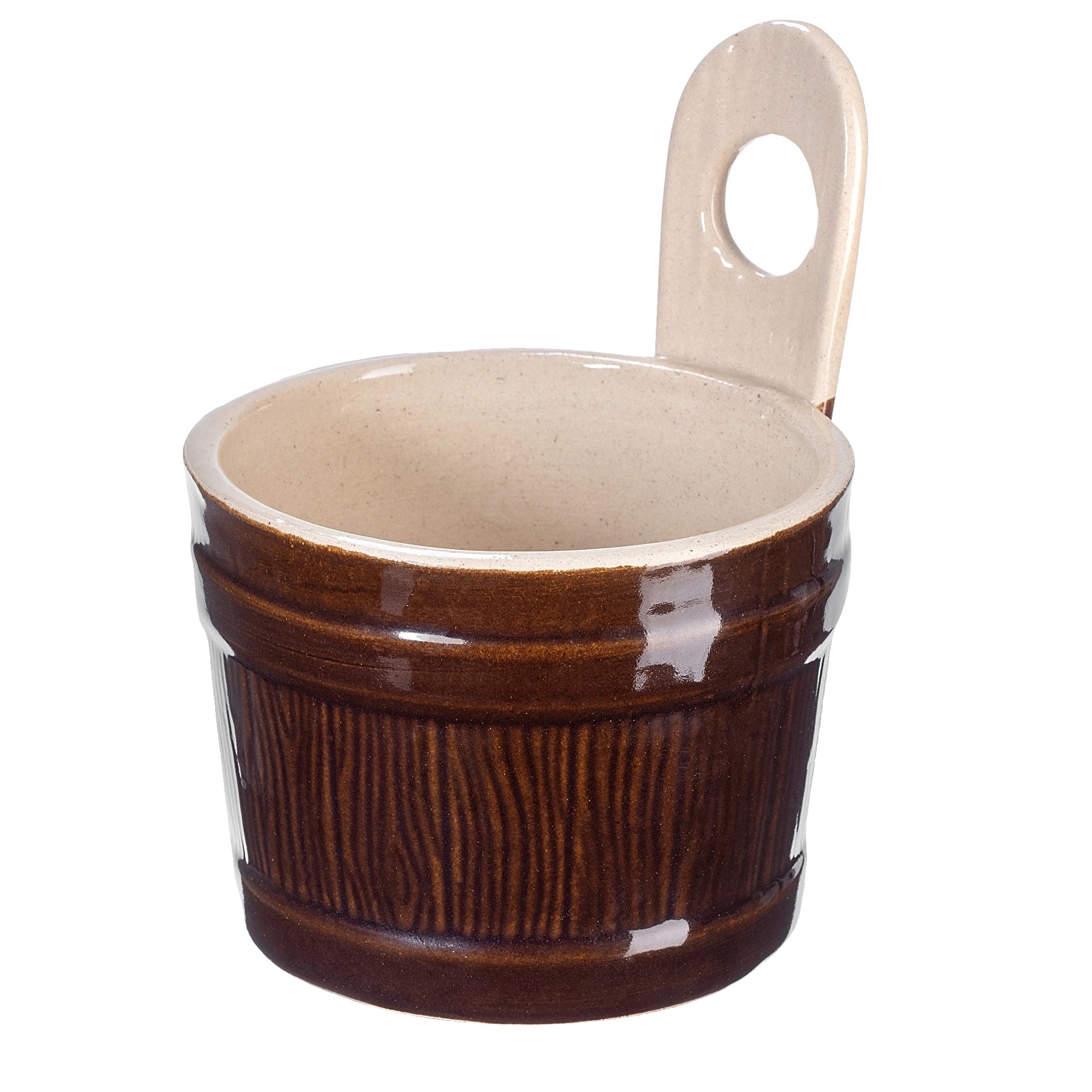 Steinguttopf, Rustikales Design, Langlebiges Material, Braun