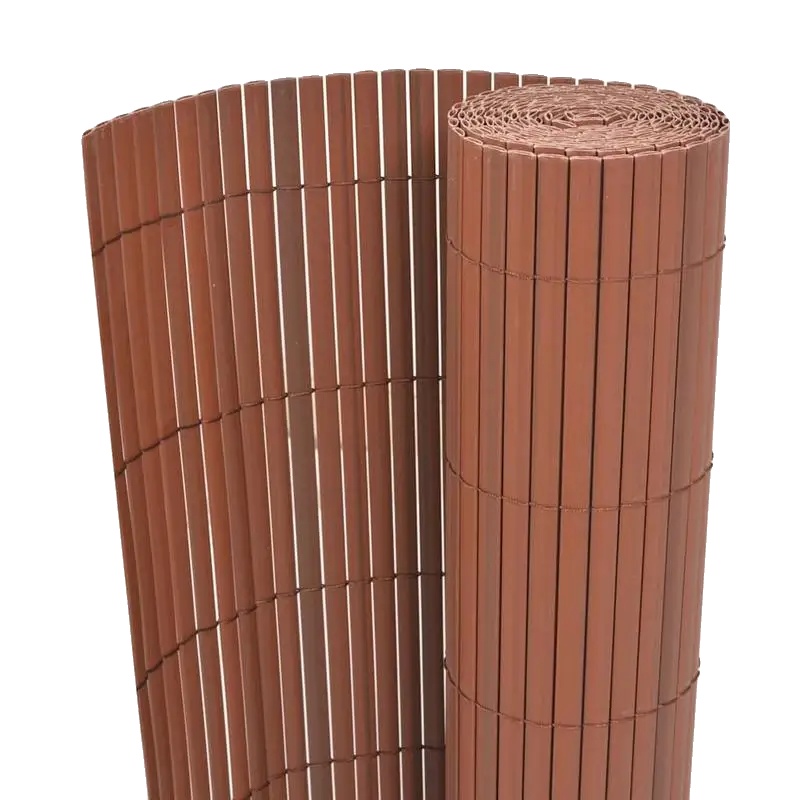 Gartenzaun, Beidseitig Pvc, Langlebig Und Einfach Zu Montieren, Braun