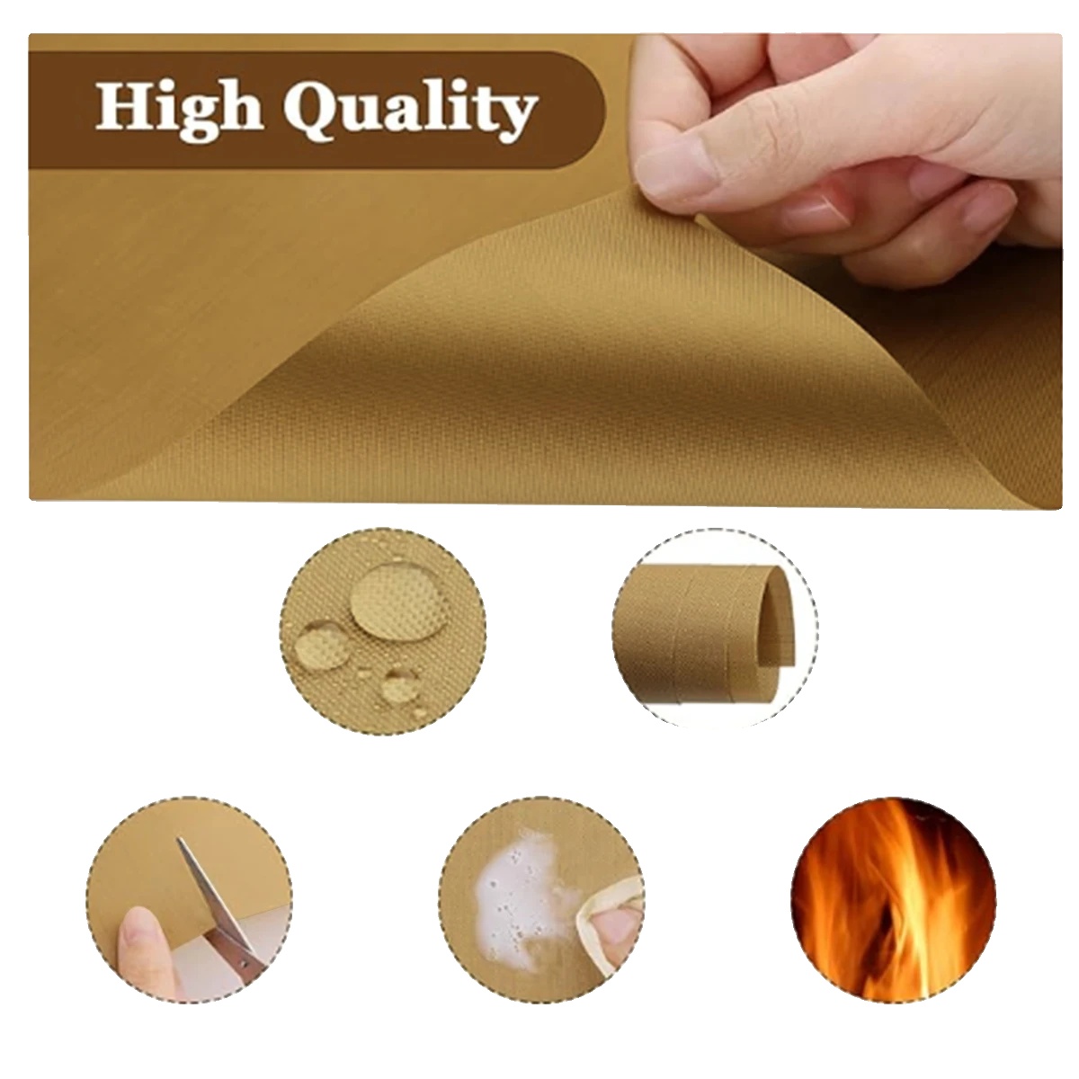 Hitzepressübertragungsblatt, Teflonmaterial, 30 Cm X 100 Cm, Hitzebeständig Bis 600°f, Langlebig 140 G/m², Antihaft-oberfläche