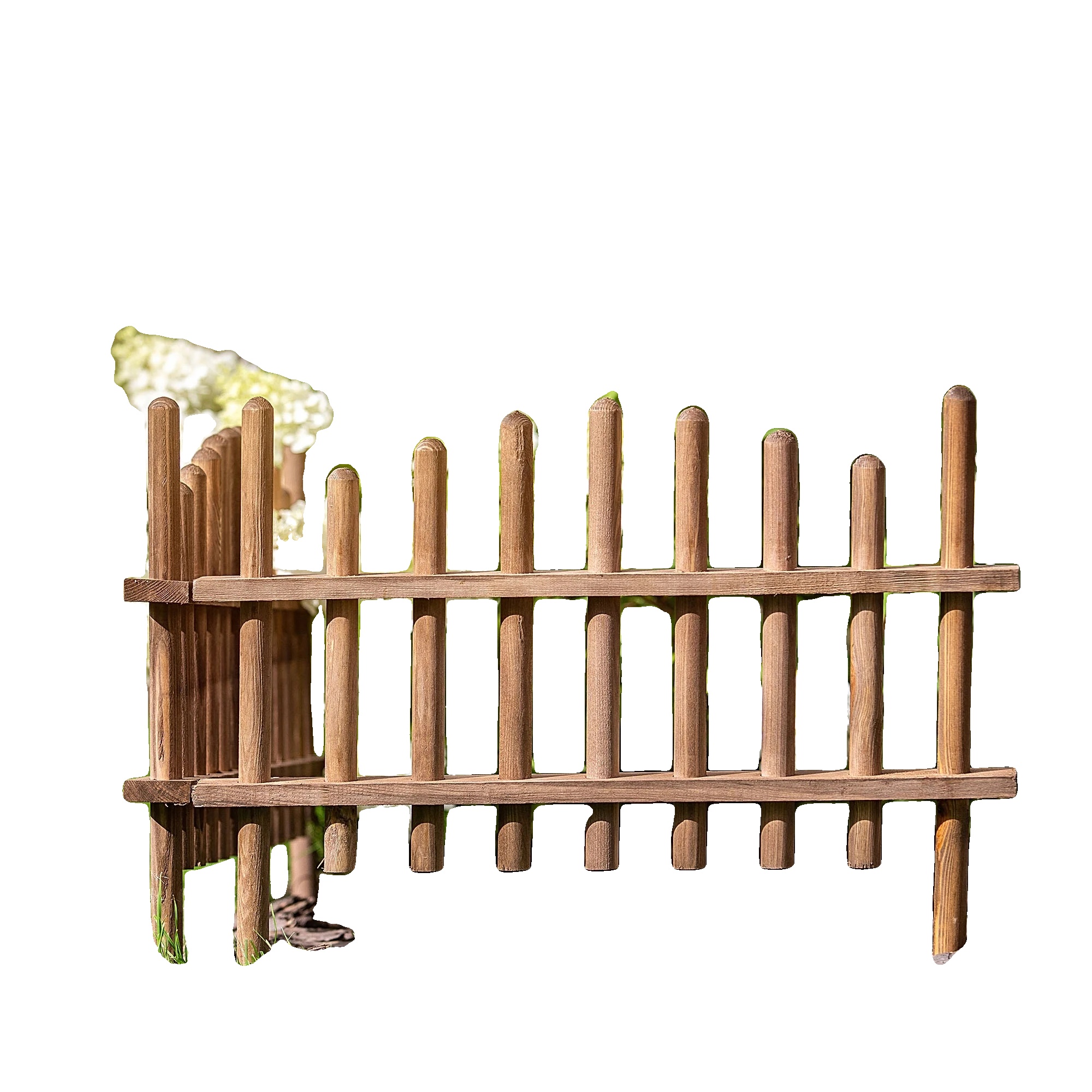 Gartenzaun, Langlebiges Kiefernholz, Rustikales Design, Braun