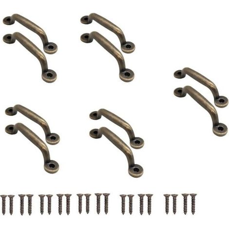 Schubladengriffe Aus Bronze – Für Schubladen, Schränke, Kommoden, Küchenmöbel, Sideboards, Truhen – 9 X 1,7 Cm – 10er-pack