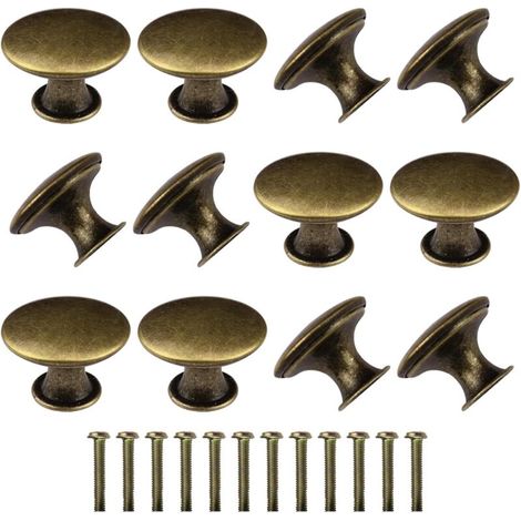 Vintage-möbelgriffe – Für Schränke Und Schubladen – 12 Stück – Bronze – 30 Mm