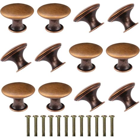 Vintage-möbelgriffe – Für Schränke Und Schubladen – 12 Stück – Rotbronze – 30 Mm