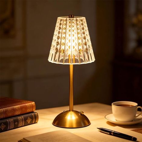 Wiederaufladbare Tischleuchte – Kabellos – Dimmbar – Led Für Schlaf- Oder Wohnzimmer – 29,5 Cm