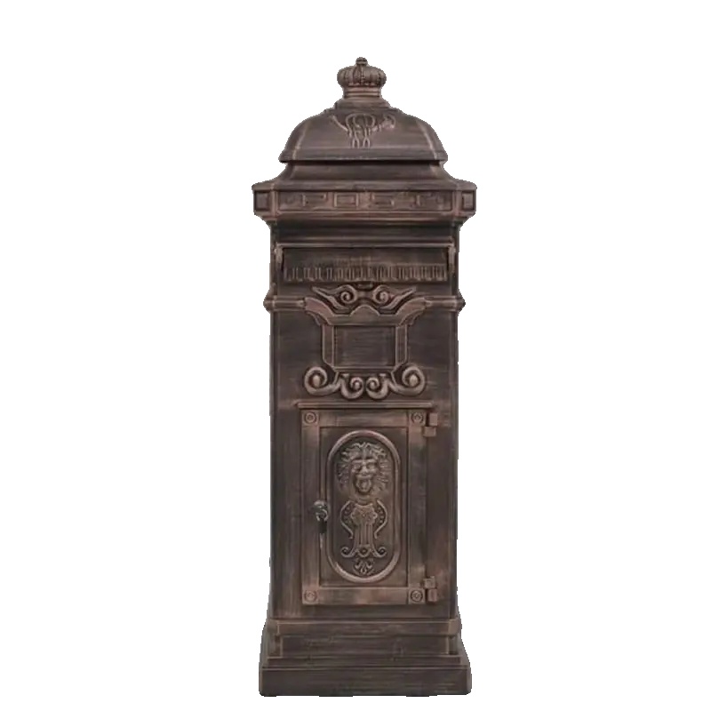 Briefkasten, Standmodell, Edelstahl-design, Bronze