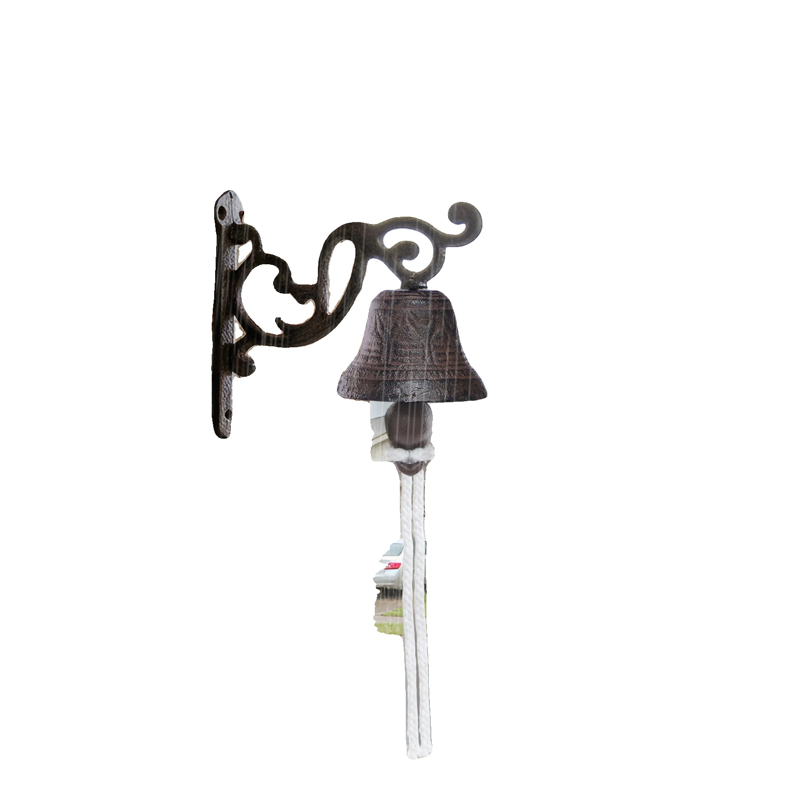 Hängende Schiffs-glocke, Gusseisen, Faux Bronze, 13,513,5 Cm / 5,315,31 In, Durchmesser Der Glockenöffnung: 7,5 Cm / 2,95 In, Glockenlänge: 5 Cm /