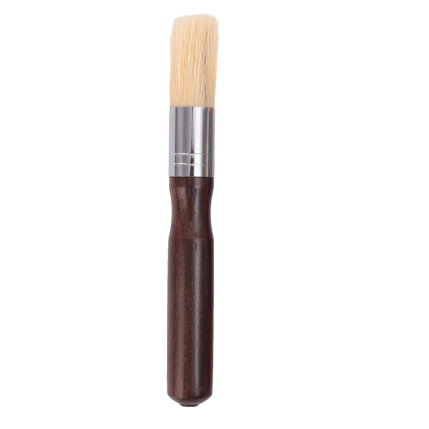Holzkaffeebürste, Weiche Schweinehaarbürsten, Ergonomischer Griff, Dunkelbraun-a, 5pcs-a