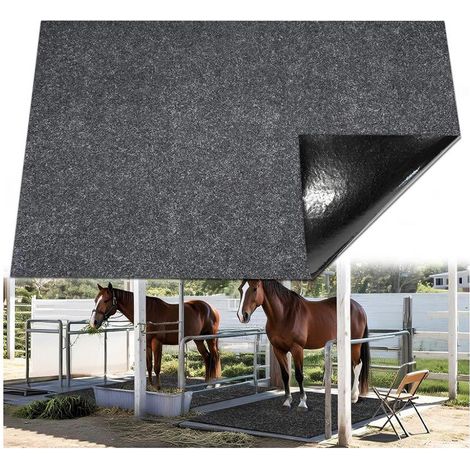 Rutschfeste Filz-stallmatte – 1 Stück (120 X 180 Cm, 3 Mm) – Zuschneidbar – Rutschfeste Matte Für Pferde, Rinder, Schafe, Kaninchen, Schweine Und Andere Haustiere