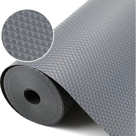 Rutschfeste Schubladenmatte, 45 X 500 Cm, Klebstofffrei, Transparent, Wasserdicht, Abwaschbar, Für Kühlschrank, Tisch, Küche, Spüle, Regale, Dunkelgrau