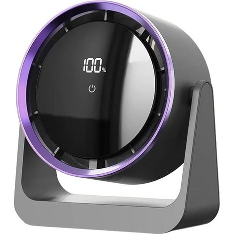 Usb-tischventilator Mit Led-anzeige, Langer Akkulaufzeit, 100 Geschwindigkeitsstufen, 90° Neigbarem Kopf, Leistungsstarker 3-in-1-tischventilator Für Schlafzimmer, Küche, Büro, Zuhause, Camping (dunke