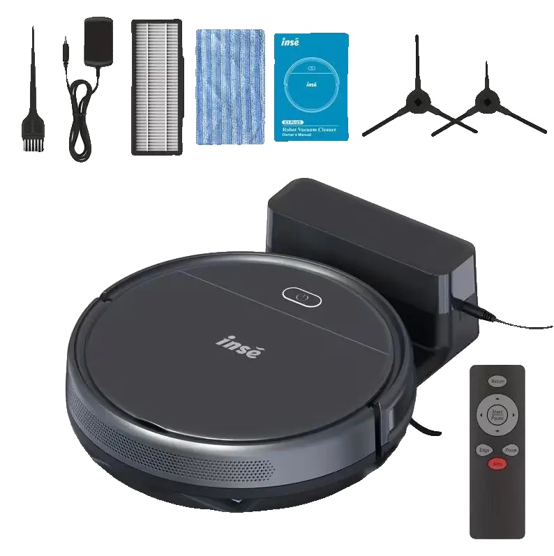 Robotersauger, Automatische Reinigung, Starke Saugleistung, Dunkelgrau, Eu