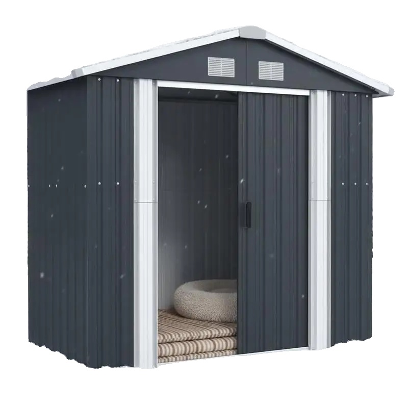 Gartenhaus, Verzinkter Stahl, Schiebetürdesign, 126 X 97,5 X 177 Cm-c